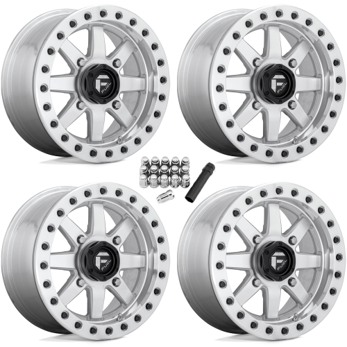 Fuel Off Road Maverick D937 Beadlock Raw Machined 14x7 Wheel/Rim (Full Set)