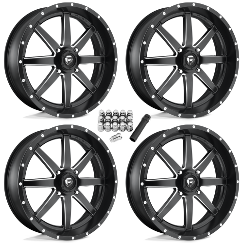Fuel Off Road Maverick D538 Milled 22x7 Wheels/Rims (Full Set)
