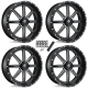 Fuel Off Road Maverick D538 Milled 22x7 Wheels/Rims (Full Set)