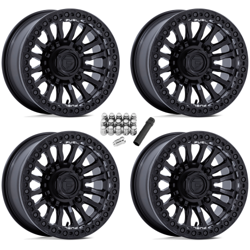 Fuel Off Road Rincon Blackout 15x7 Beadlock Wheels/Rims (Full Set)