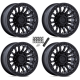Fuel Off Road Rincon Blackout 15x7 Beadlock Wheels/Rims (Full Set)
