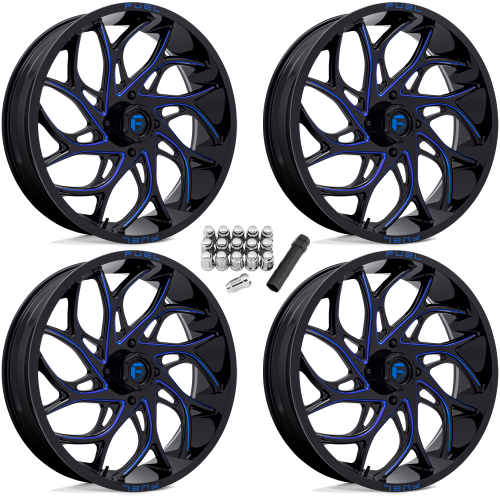 Fuel Off Road Runner Candy Blue 24x7 Wheels/Rims (Full Set) Fuel Off Road Runner Candy Blue 24x7 Wheels/Rims (Full Set)
