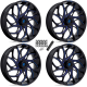 Fuel Off Road Runner Candy Blue 24x7 Wheels/Rims (Full Set) Fuel Off Road Runner Candy Blue 24x7 Wheels/Rims (Full Set)