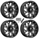 Fuel Off Road Runner Gloss Black & Milled 24x7 Wheels/Rims (Full Set) Fuel Off Road Runner Gloss Black & Milled 24x7 Wheels/Rims (Full Set)