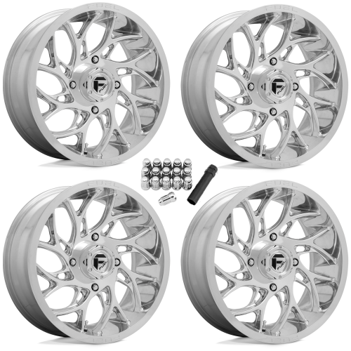 Fuel Off Road Runner Polished 22x7 Wheels/Rims (Full Set)