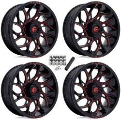 Fuel Off Road Runner Candy Red 18x7 Wheels/Rims (Full Set)