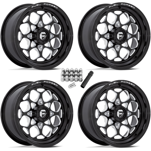 Fuel Off Road Sceptor Gloss Black & Milled 15x7 Forged Wheels/Rims (Full Set) Fuel Off Road Sceptor Gloss Black & Milled 15x7 Forged Wheels/Rims (Full Set)