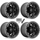 Fuel Off Road Unit D783 Matte Black 15x7 Wheels/Rims (Full Set)