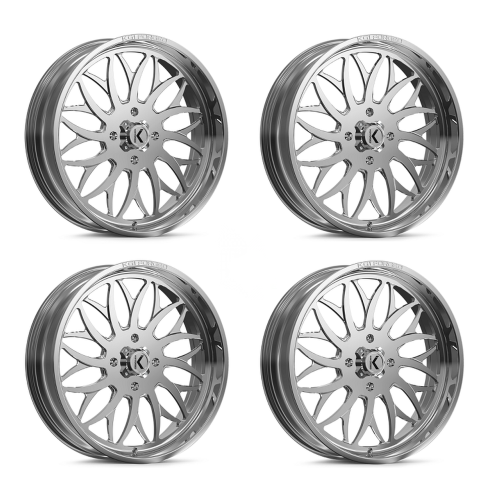 KG1 Forged KU022 Galactic Polished 24x10 Wheel/Rim (Full Set) KG1 Forged KU022 Galactic Polished 24x10 Wheel/Rim (Full Set)