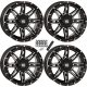 High Lifter HL22 Gloss Black & Machined 14x7 Wheels/Rims (Full Set) High Lifter HL22 Gloss Black & Machined 14x7 Wheels/Rims (Full Set)