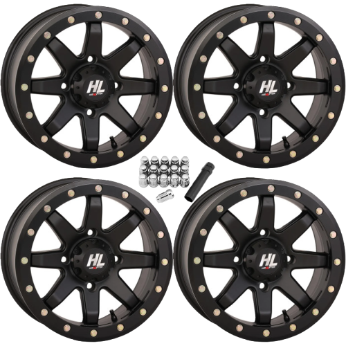 High Lifter HL9 Matte Black 15x7 Beadlock Wheels/Rims (Full Set) High Lifter HL9 Matte Black 15x7 Beadlock Wheels/Rims (Full Set)