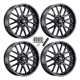 ITP Hurricane Gloss Black 20x6.5 Wheels/Rims (Full Set)