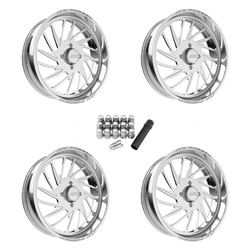 JTX Forged Centerfire Polished 26x7 Wheel/Rim (Full Set)