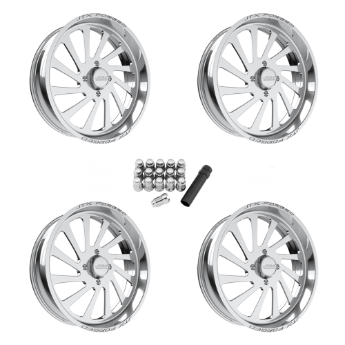 JTX Forged Cycle Polished 22x7 Wheel/Rim (Full Set)