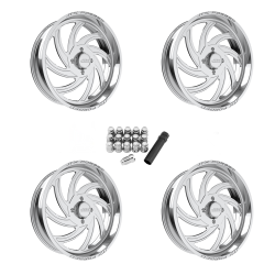 JTX Forged Orbit Polished 24x7 Wheel/Rim (Full Set)