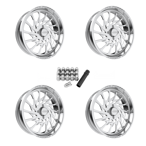 JTX Forged Psycho Polished 24x7 Wheel/Rim (Full Set)