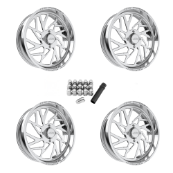 JTX Forged Ruckus Polished 24x7 Wheel/Rim (Full Set)