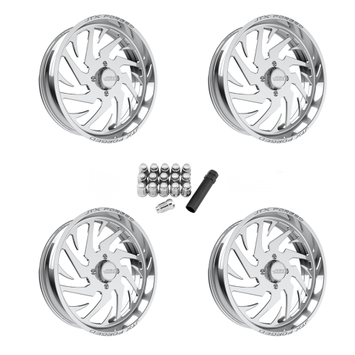 JTX Forged Splinter Polished 24x7 Wheel/Rim (Full Set)
