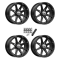MSA M12 Diesel Gloss Black 14x7 Wheels/Rims (Full Set)