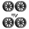 MSA M31 Lok2 Satin Black 14x7 Beadlock Wheels/Rims (Full Set)