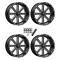 MSA M34 Flash Gloss Black Milled 18x7 Wheels/Rims (Full Set)