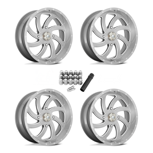 MSA M36 Switch Brushed Titanium 24x7 Wheels/Rims (Full Set) MSA M36 Switch Brushed Titanium 24x7 Wheels/Rims (Full Set)