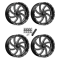 MSA M36 Switch Gloss Black Milled 20x7 Wheels/Rims (Full Set)