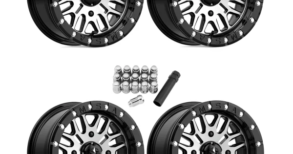 MSA M37 Brute Machined 14x7 Beadlock Wheels/Rims (Full Set)