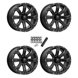 MSA M42 Bounty Satin Black Milled 15x7 Wheels/Rims (Full Set)
