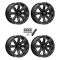 MSA M42 Bounty Satin Black Milled 15x7 Wheels/Rims (Full Set)