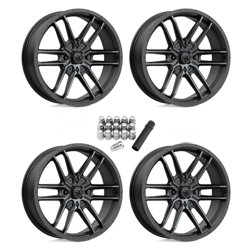 MSA M43 Fang Satin Black with Titanium Tint 20x7 Wheels/Rims (Full Set) MSA M43 Fang Satin Black with Titanium Tint 20x7 Wheels/Rims (Full Set)
