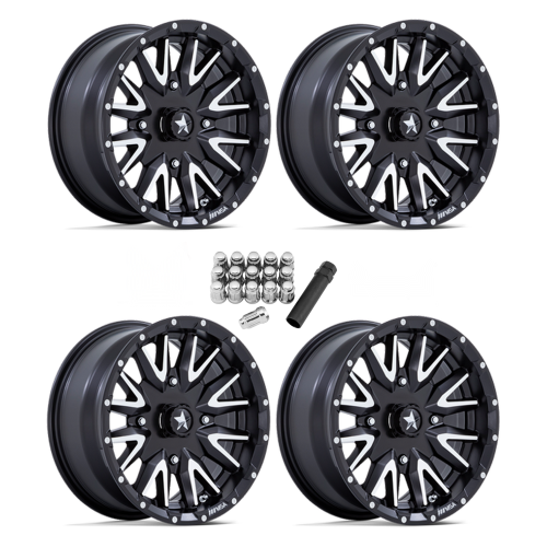 MSA M49 Creed Matte Black and Machined 15x7 Wheels/Rims (Full Set) MSA M49 Creed Matte Black and Machined 15x7 Wheels/Rims (Full Set)