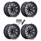 MSA M49 Creed Matte Black and Machined 16x7 Wheels/Rims (Full Set)