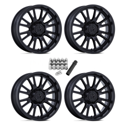 MSA M51 Thunderlips Matte Black 20x7 Wheels/Rims (Full Set)