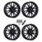 MSA M51 Thunderlips Matte Black 24x7 Wheels/Rims (Full Set)