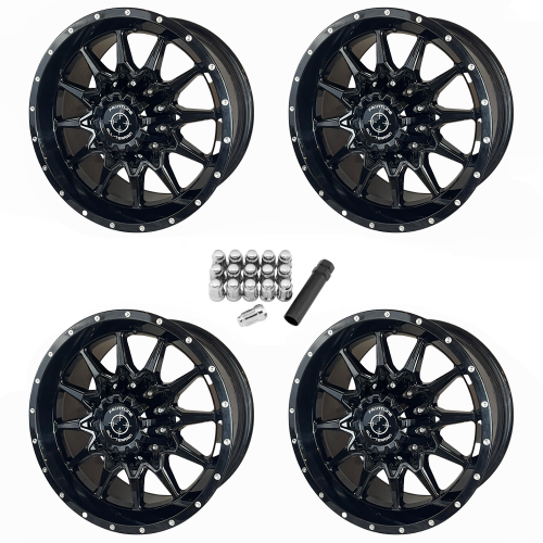 Frontline 762 Gloss Black 15x7 Wheels/Rims (Full Set) Frontline 762 Gloss Black 15x7 Wheels/Rims (Full Set)