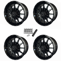 Frontline 762 Gloss Dark Tint 14x7 Wheels/Rims (Full Set)