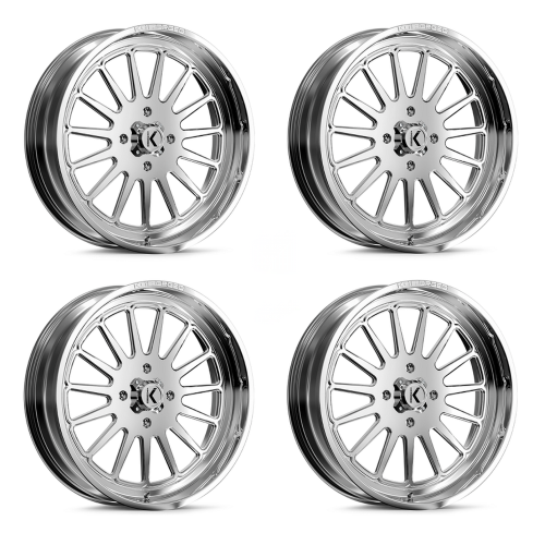 KG1 Forged KU016 Rays Polished 26x7 Wheel/Rim (Full Set)