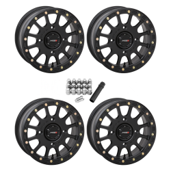System 3 Offroad SB-5 Matte Black 15x7 Beadlock Wheels/Rims (Full Set) System 3 Offroad SB-5 Matte Black 15x7 Beadlock Wheels/Rims (Full Set)