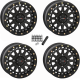 System 3 Offroad SB-6 Matte Black 15x7 Beadlock Wheels/Rims (Full Set)