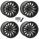 System 3 Offroad SB-8 Matte Black 15x10 Beadlock Wheels/Rims (Full Set)