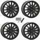 System 3 Offroad SB-8 Matte Black 15x7 Beadlock Wheels/Rims (Full Set)