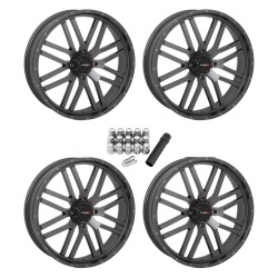 System 3 Offroad ST-3 Gunmetal 22x6.5 Wheels/Rims (Full Set)