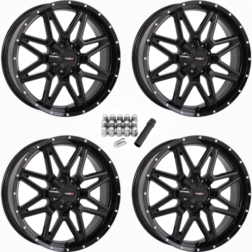 System 3 Offroad ST-7 Gloss Black 20x7 Wheels/Rims (Full Set)
