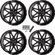 System 3 Offroad ST-7 Gloss Black 20x9 Wheels/Rims (Full Set)