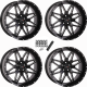 System 3 Offroad ST-7 Gloss Black Milled 20x9 Wheels/Rims (Full Set)