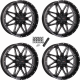 System 3 Offroad ST-7 Gloss Black Milled 20x7 Wheels/Rims (Full Set)