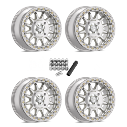 Valor Off Road V09 15x7 Raw Machined Beadlock Wheel/Rim (Full Set)