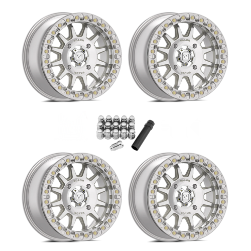 Valor Off Road V09 15x7 Raw Machined Beadlock Wheel/Rim (Full Set)