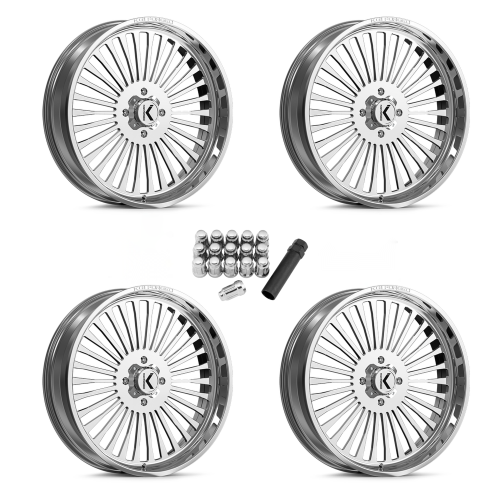 KG1 Forged KU051 Vegas Polished 24x7 Wheel/Rim (Full Set)